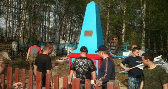 В селе Воскресенье установлен памятник погибшим на Отечественной Войне