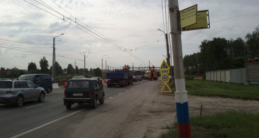Причиной 10-километровой пробки на Рязанском участке М5 стали работы на троллейбусной контактной линии