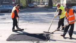Объем выполненных работ по ямочному ремонту дорог Рязани составил  за неделю 1247,8 кв. м.