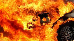 В поселке Соколовка загорелся автомобиль