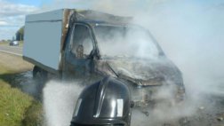 В селе Агишево Шацкого района сгорела "Газель"