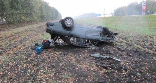 Водитель "запил горе" не дажидаясь приезда на место ДТП сотрудников ГИБДД