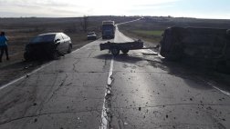 В Пронском районе на 75-ом километре автодороги Рязань – Пронск - Скопин произошло столкновение трех автомобилей