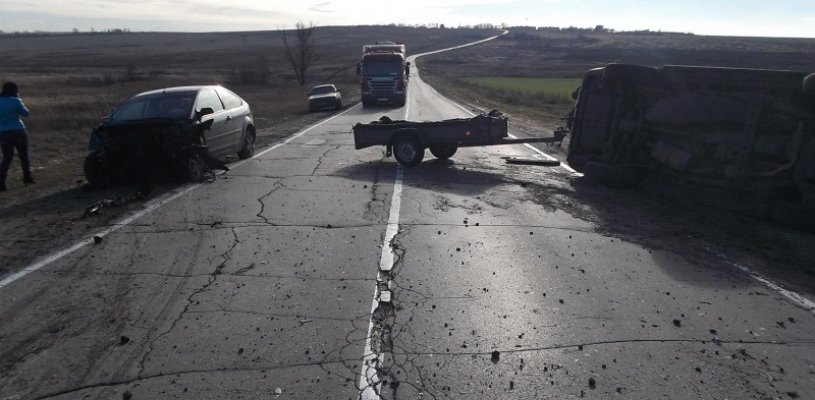 В Пронском районе на 75-ом километре автодороги Рязань – Пронск - Скопин произошло столкновение трех автомобилей