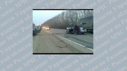Сегодня утром на 416 км М5 произошло столкновение автомобилей ВАЗ-2110 и ВАЗ-2112