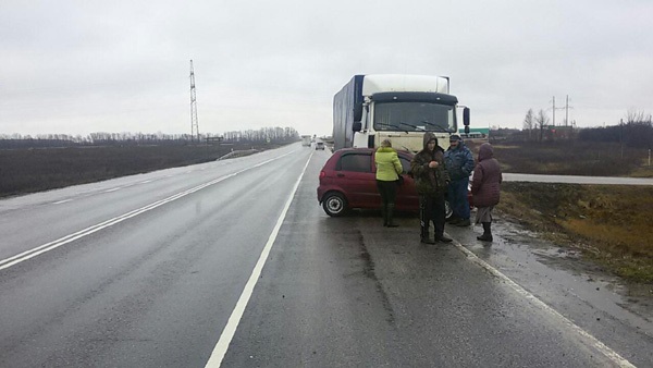 На 262-ом км М6 "Каспий" столкнулись "МАЗ" и Daewoo Matiz