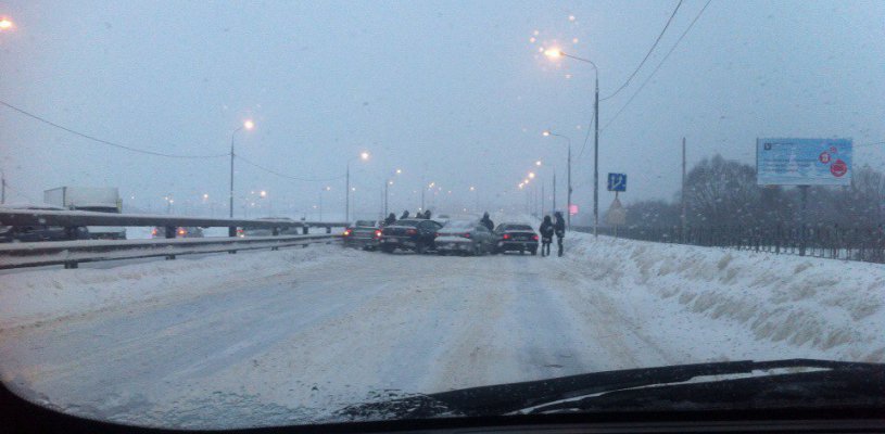 ДТП парализовало движение на Северной окружной дороге Рязани