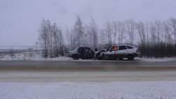 В Скопинском районе на М6 столкнулись два автомобиля. Погибло два человека и 5 травмировано
