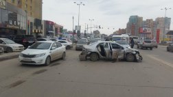 ГИБДД о ДТП на Солотчинском шоссе с участием четырех автомобилей