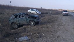 Житель Владимирской области опрокинулся в кювет на 40-ом километре автодороги Спас-Клепики-Рязань