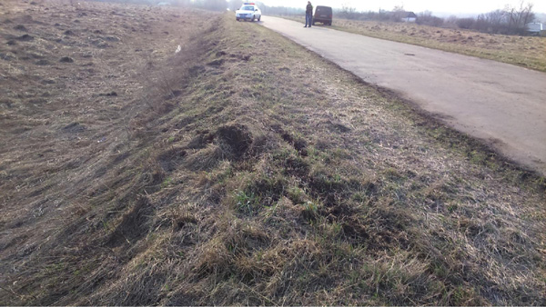 В Милославском районе на дороге между двумя селами скутерист угодил в кювет