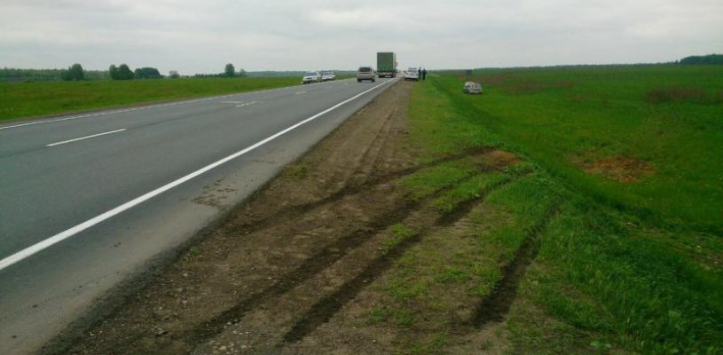 Москвич не удержал машину на трассе  М-6 «Каспий»