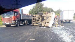 Последствия ДТП с участием фуры Scania и грузовой ГАЗели устранили за пол часа