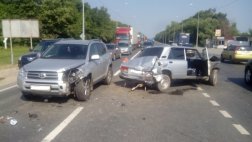 ГИБДД распространила фото с места ДТП в Рыбновском районе