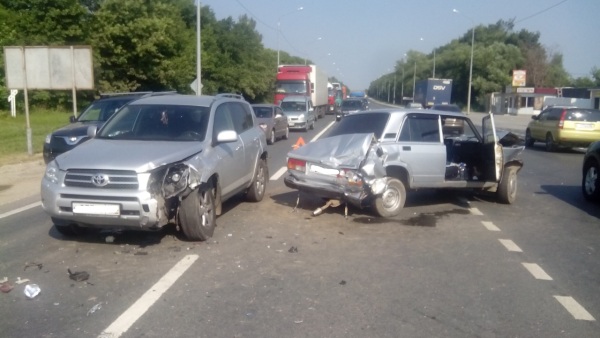 ГИБДД распространила фото с места ДТП в Рыбновском районе