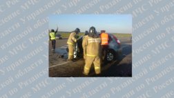 В ДТП на 192 км М-6 "Каспий" столкнулись Hyundai Accent и Lada Kalina