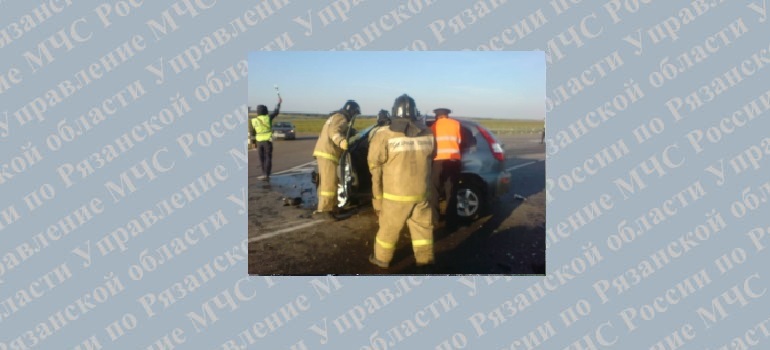 В ДТП на 192 км М-6 "Каспий" столкнулись Hyundai Accent и Lada Kalina
