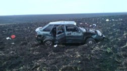 В результате опрокидывания ВАЗ-2114 один человек погиб и трое травмированы