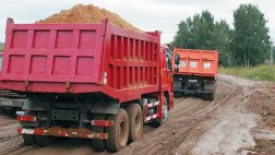С начала года в Рязани выявлено 16 нарушений за перевозку сыпучих материалов без пологов