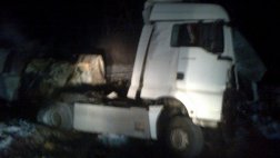 На 36 километре автодороги Рязань-Ряжск столкнулись два грузовика