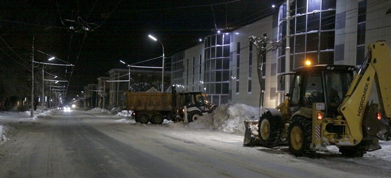 Администрация Рязани отчиталась об уборке города от снега за минувшие сутки