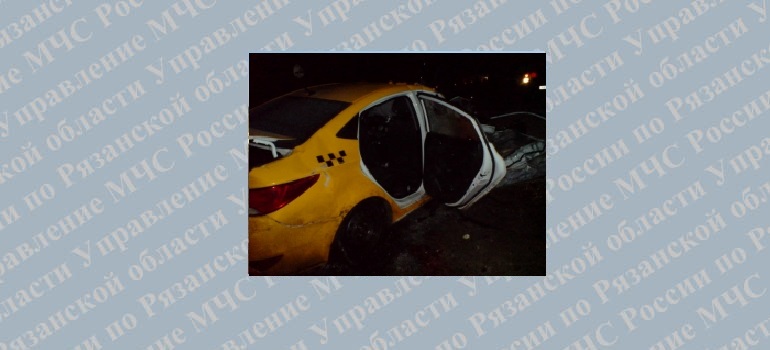 В Пронском районе районе столкнулись такси и грузовик