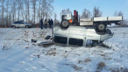 Рязанец на ГАЗ-2217 опрокинулся в кювет в Шиловском районе