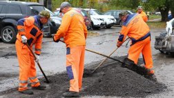 За неделю в Рязани отремонтировали порядка 1 000 кв. м. дорожного полотна