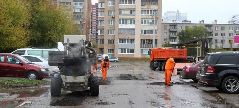 Общая площадь дорожного ремонта в Рязани за неделю составила 786 кв. м.