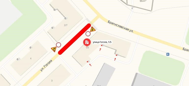 По ул. Гоголя на 20 дней будет закрыто движение транспорта