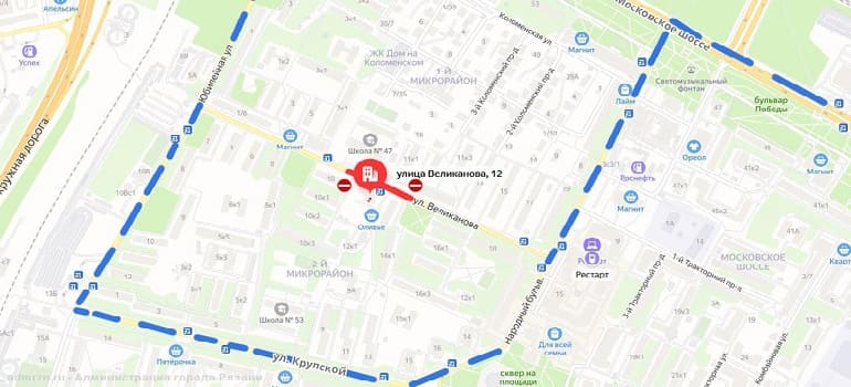 По ул. Великанова завтра будет закрыто движение транспорта
