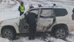 На 206 километре М-6 Lexus вылетел с дороги
