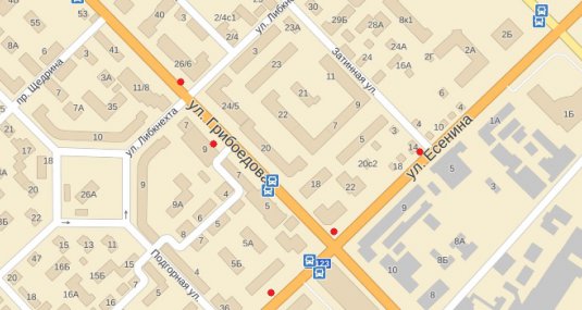 По ночам 2-го и 4-го апреля будут ограничивать движение по улицам Есенина и Грибоедова