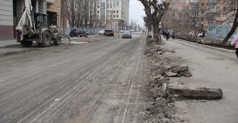 Ямочный ремонт ведется в Рязани в течение всего года