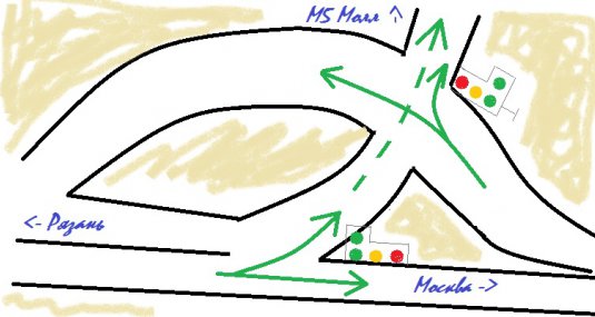 Изменение движения на перекрестке у М5Молл