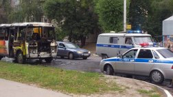 МЧС: При возгорании автобуса на ул. Октябрьская пострадавших нет