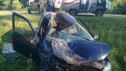 В Сасовском районе на 407 километре трассы М5 «Урал» ВАЗ въехал в ПАЗ